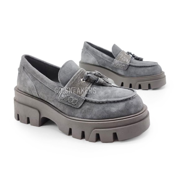 Женские лоферы Brunello Cucinelli Loafers Suede Woman Grey