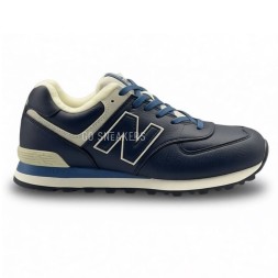 New Balance 574 Winter Leather Black/Blue 