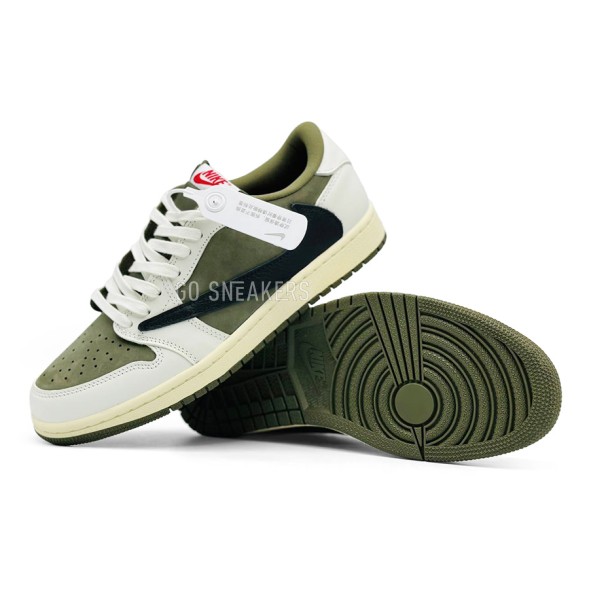 Унисекс кроссовки Travis Scott x Nike Air Jordan 1 Medium Olive Unisex