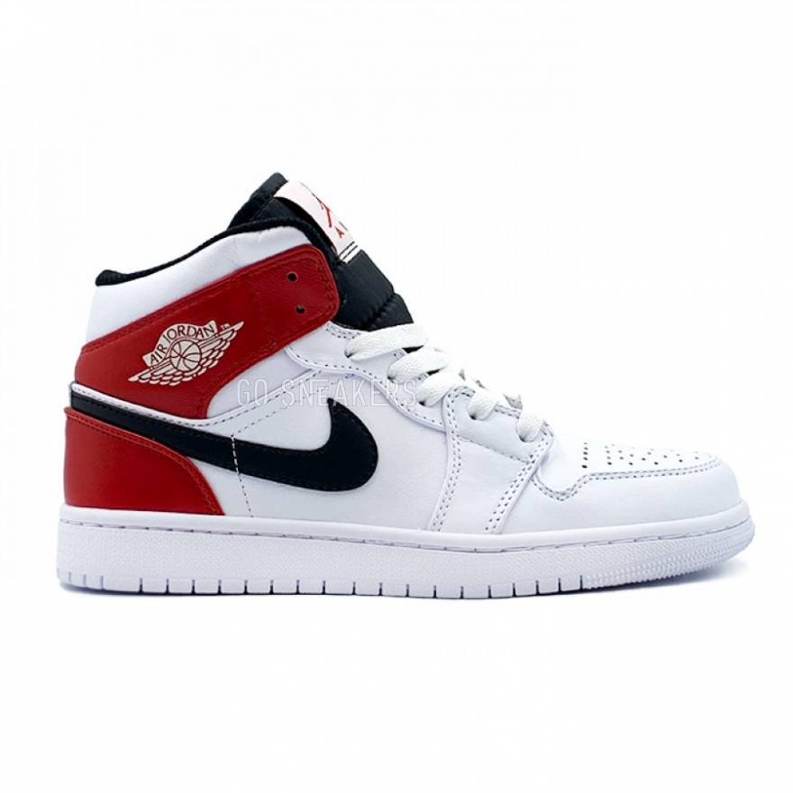 Nike Air Jordan 1 Mid White Black Gym Red