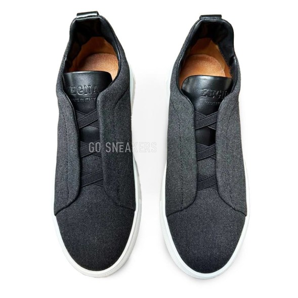 Мужские кроссовки Ermenegildo Zegna Man Textile Dark Grey