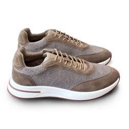 Loro Piana Textile Sneakers Brown