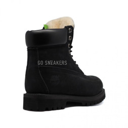 Мужские ботинки с мехом Timberland Black