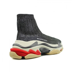 Balensiaga Speed Trainer Triple S B Grey SIlver