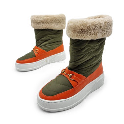 Gucci Snow Chunky Khaki/Orange
