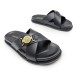 Мужские шлепки Versace Flip-flops Leather X Black