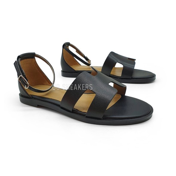Женские босоножки Hermes Santorini Black