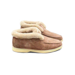 Loro Piana Open Walk Chestnut Suede