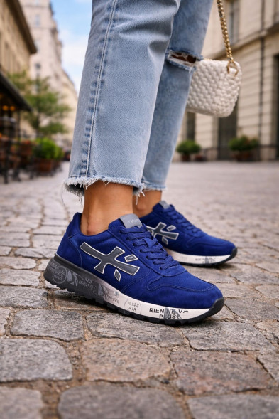 Унисекс кроссовки Premiata 483 Suede Air Blue
