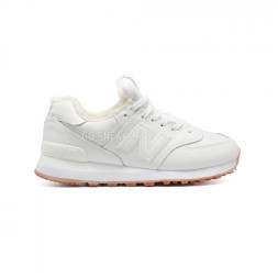 New Balance 574 White Leather