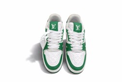 Louis Vuitton Trainer Maxi Skateboard Shoes Low-Top White/Green