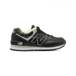New Balance Мужские 574 Black Leather 1