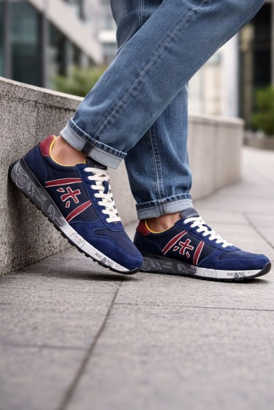 Унисекс кроссовки Premiata 483 Textile/Suede Black/Navy
