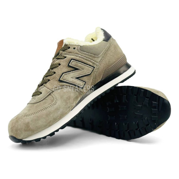 Мужские зимние кроссовки New Balance 574 Winter Brown Men