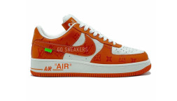 Louis Vuitton X Nike Air Force 1 Low White Orange