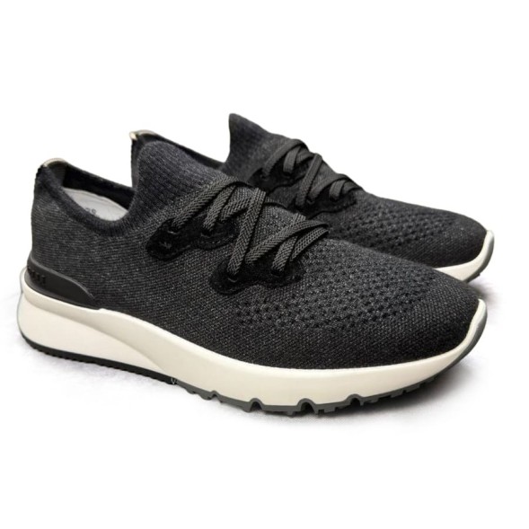 Мужские кроссовки Brunello Cucinelli Textile Run Black