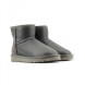 Женские мини угги Mini Metallic Grey