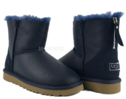 Mini Zip Metallic Navy