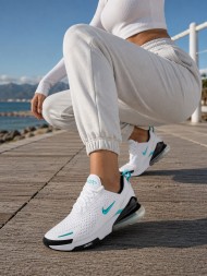 Nike Air Max 270 White/Black Turquoise Swoosh